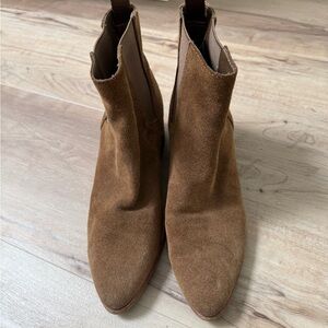 Dolce Vita Tan Suede Ankle Booties